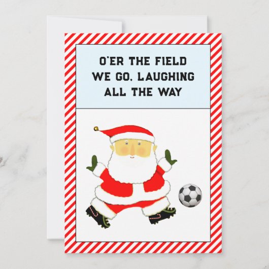 Voetbal Kerstkaarten Feestdagenkaart (Voorkant)