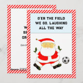 Voetbal Kerstkaarten Feestdagenkaart (Voorkant / Achterkant)