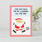 Voetbal Kerstkaarten Feestdagenkaart (Staand voorkant)