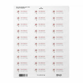 Voetbal Kerstman Kerst Retouradres Etiket (Full Sheet)