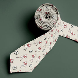 Voetbal Kerstman Kerst stropdas met Monogram
