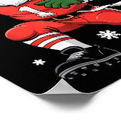 Voetbal Kerstman Lineman Kerstmis Quarterback Poster (Hoek)