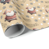Voetbal Kerstman op Zand Cadeaupapier (Rol Hoek)