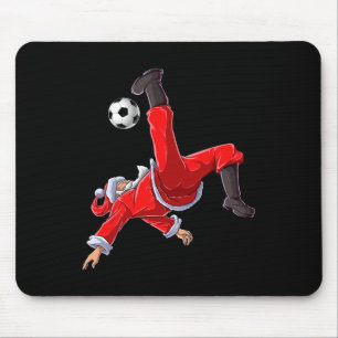 Voetbal Kerstman Santa Fiets Trap Kerstmannen Jong Muismat