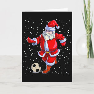 Voetbal Kerstmannen Kinderen Jongens Voetbal Kerst Kaart