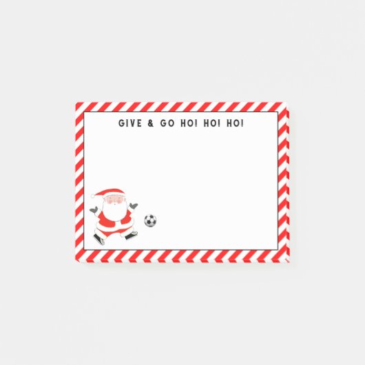 Voetbal Kerstmis cadeaubonnen Post-it® Notes (Voorkant)