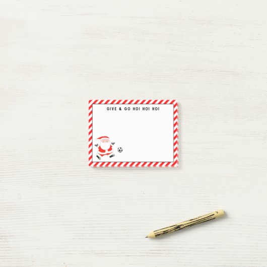 Voetbal Kerstmis cadeaubonnen Post-it® Notes (Op bureau)