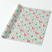 Voetbal Kerstmis Cadeaupapier (Uitgerold)