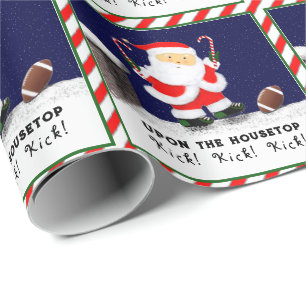 Voetbal Kerstmis Cadeaupapier
