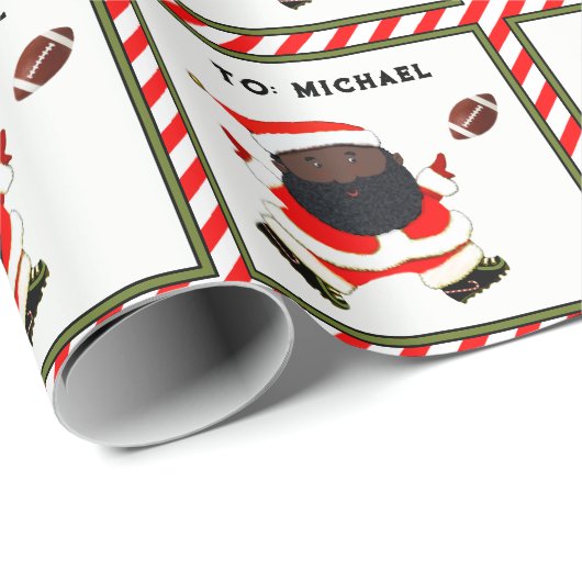 Voetbal Kerstmis Cadeaupapier (Rol Hoek)