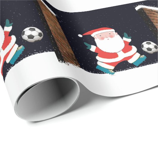 Voetbal Kerstmis Cadeaupapier (Rol Hoek)