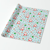 Voetbal Kerstmis Cadeaupapier (Uitgerold)