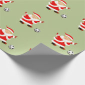 Voetbal Kerstmis Cadeaupapier (Hoek)