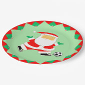 Voetbal Kerstmis feestdag Papieren Bordje (Gekanteld)