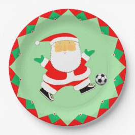Voetbal Kerstmis feestdag Papieren Bordje