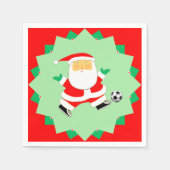 Voetbal Kerstmis feestdag Servet (Voorkant)