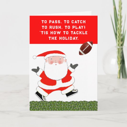 Voetbal Kerstmis Feestdagen Kaart (Voorkant)