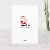Voetbal Kerstmis Feestdagen Kaart (Achterkant)
