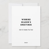 Voetbal Kerstmis Feestdagenkaart (Achterkant)