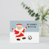 Voetbal Kerstmis Feestdagenkaart (Staand voorkant)