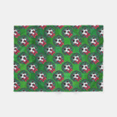 Voetbal kerstmis fleece deken (Voorkant (Horizontaal))