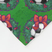 Voetbal kerstmis fleece deken (Hoek)