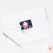 Voetbal Kerstmis Gift Tage Vierkante Sticker (Envelop)