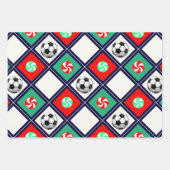 Voetbal Kerstmis Inpakpapier Vel (Voorkant 3)