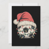 Voetbal Kerstmis Kerstman Hoed Kerst Sport Feestdagenkaart (Voorkant)