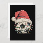 Voetbal Kerstmis Kerstman Hoed Kerst Sport Feestdagenkaart (Voorkant / Achterkant)