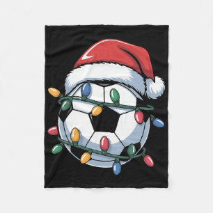 Voetbal Kerstmis Kerstman Hoed Voetbal Ll Sport Ma Fleece Deken