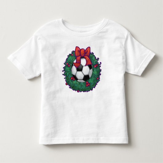 Voetbal kerstmis kinder shirts (Voorkant)