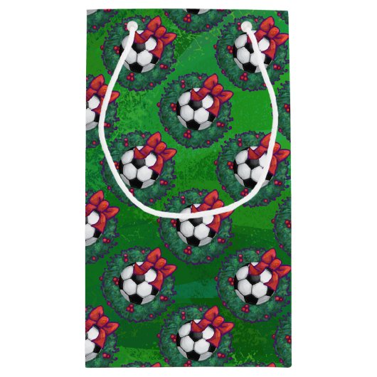 Voetbal kerstmis klein cadeauzakje (Achterkant)