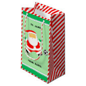 Voetbal Kerstmis Kleine Gift Bag Klein Cadeauzakje (Voorkant Gekanteld)