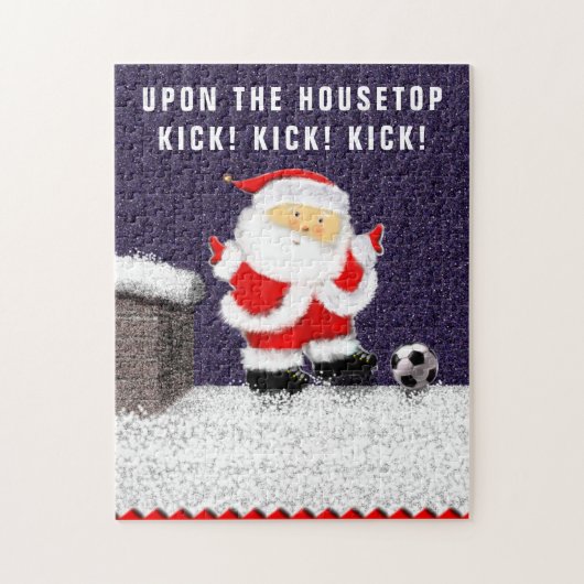 Voetbal Kerstmis Legpuzzel (Verticaal)