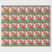 Voetbal Kerstmis met de Kerstman spelen bal Oorlog Cadeaupapier (Vlak)