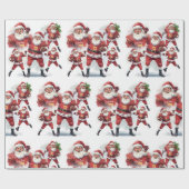 Voetbal Kerstmis met Sinterklaas Cadeaupapier (Vlak)