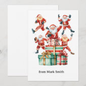 Voetbal Kerstmis met Sinterklaas Feestdagenkaart (Voorkant / Achterkant)