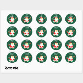 Voetbal Kerstmis Ronde Sticker (Vel)