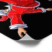 Voetbal Kerstmis Santa Fiets Kick Xmas Boys Mannen Poster (Hoek)