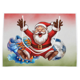 Voetbal Kerstmis thema Grote Gift Bag Groot Cadeauzakje