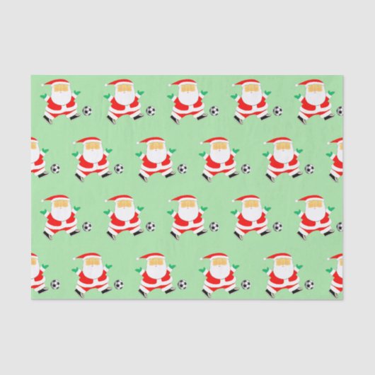 Voetbal Kerstmis Tissuepapier (Voorkant)