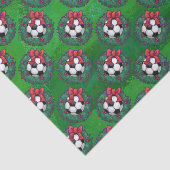Voetbal kerstmis tissuepapier (Detail)