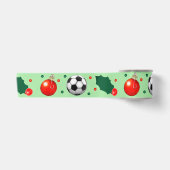 Voetbal Kerstmis Vakantie Gift Satijn Lint (Voorkant)