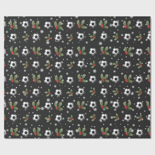 Voetbal Kerstmis Wrapping papier (Vlak)