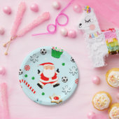 Voetbal Kerstvakantie Papieren Bordje (Feest)