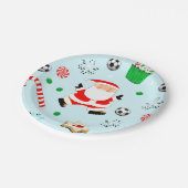 Voetbal Kerstvakantie Papieren Bordje (Gekanteld)