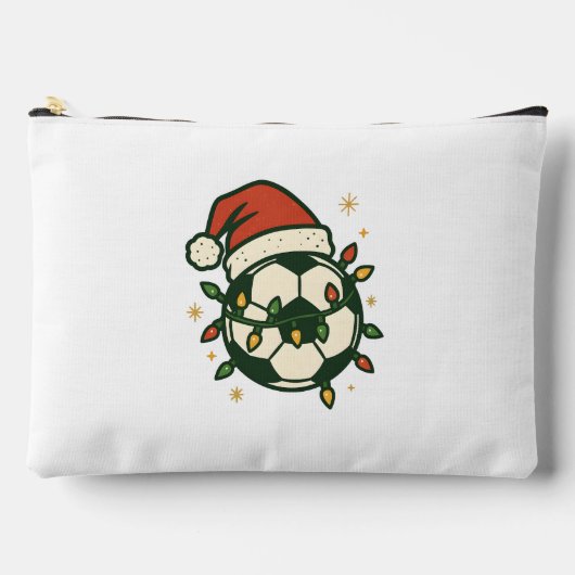 Voetbal Kerstverlichting Sinterklaas Hoed Grappig Etui (Voorkant)