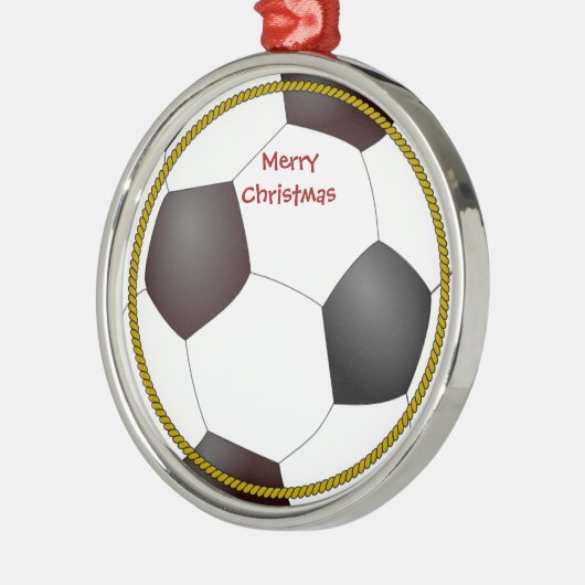 voetbal kerstversiering metalen ornament (Links)