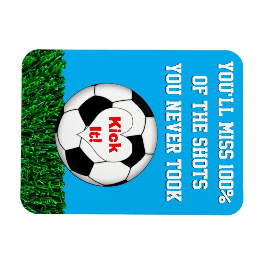 Voetbal - Kick It! Magneet (Horizontaal)